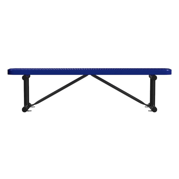 Bench w/o Back, Surface Mount, 6ft., Navy