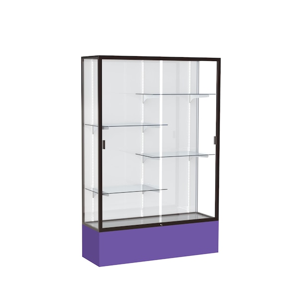 Spirit Floor Display Case 48x72x16, White, Bronze