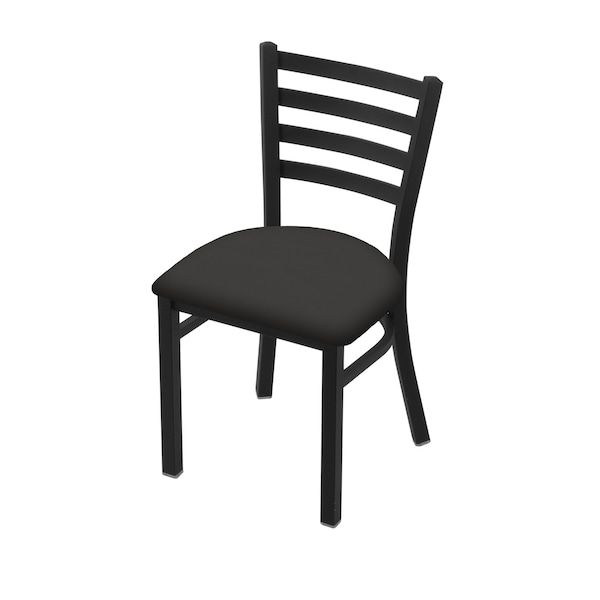 400 Jackie 18" Chair with Black Wrinkle Finish and Canter Iron Seat