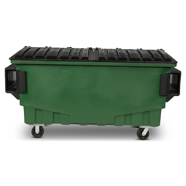 Front Load Container, 1 Cubic Yard 750 lbs. Cap., Waste Green