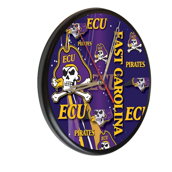 East Carolina University 13" Solid Wood Clock