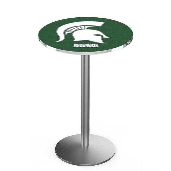 42" Stainless Steel Michigan State Pub Table, 36" dia. Top