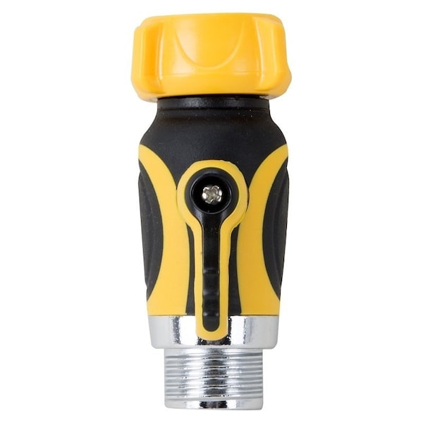 Hose Connector, 34 NH, Female and Male, YellowBlack