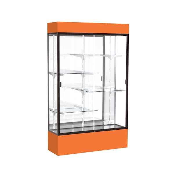 Lighted Floor Display Case 48x80x16, Mirror