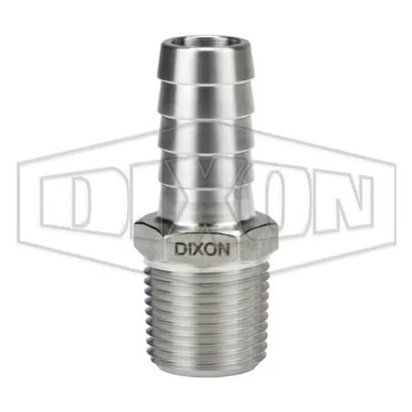 Hose Insert, 3/8 x 1/2 in, MNPT x Hose Barb, 316 SS, Domestic