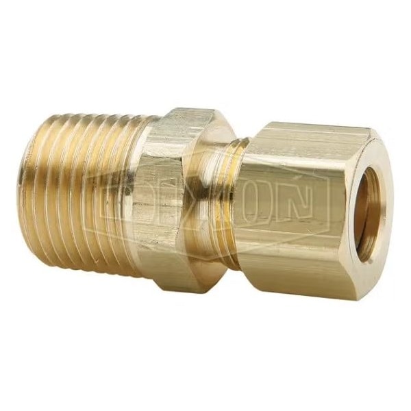 The Right Connection Tube-to-Pipe Tank Fitting, 1/2 in x 11/16-20 Nominal, Tube x Straight NPT End S
