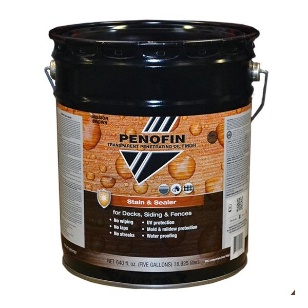 5 Gal Mission Brown Stain & Sealer Transparent Stain & Sealer