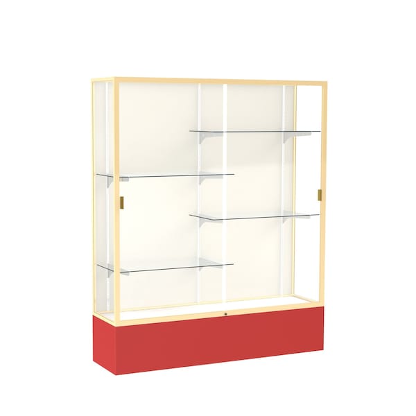 Spirit Floor Display Case 60x72x16, Plaque, Champange