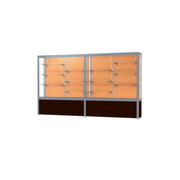 Display Case 120x66x16, Satin, Walnut