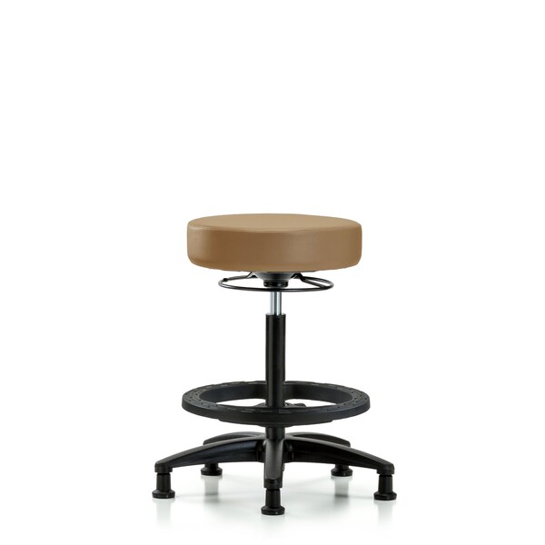 Bench Stool, Hi, Vinyl, BF, Glides, Taupe