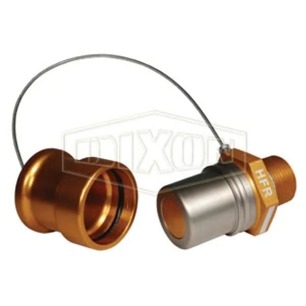 FloMAX High Flow Dry Disconnect Receiver with Cap, Adapter, Quick Disconnect Coupler x FNPT, Aluminu