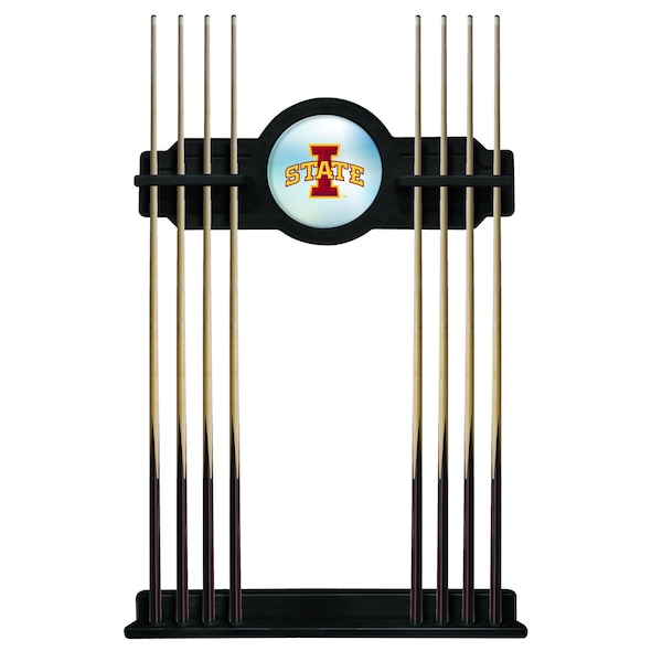 Iowa State Cue Rack in Black Finish