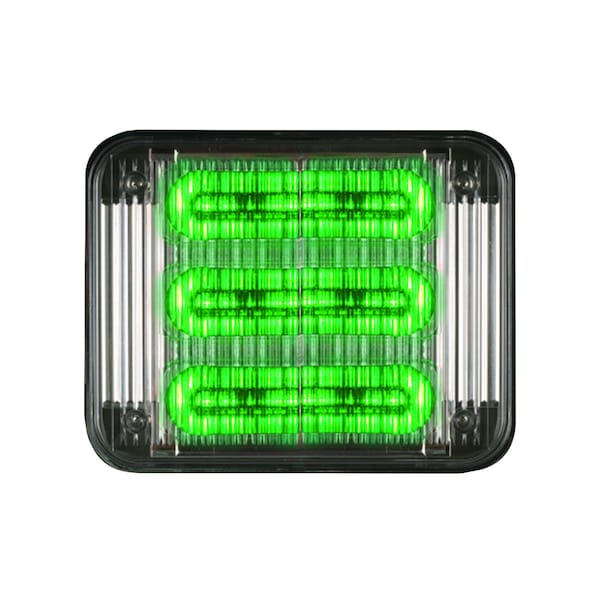 LED PrizmIi, Clear Lens, Green, REF12, 7"X9"