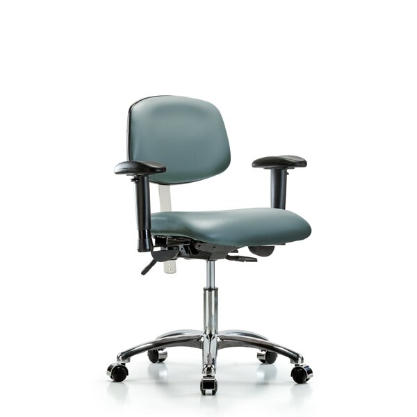 Vinyl Clean Room Chair, Adjustable Arms