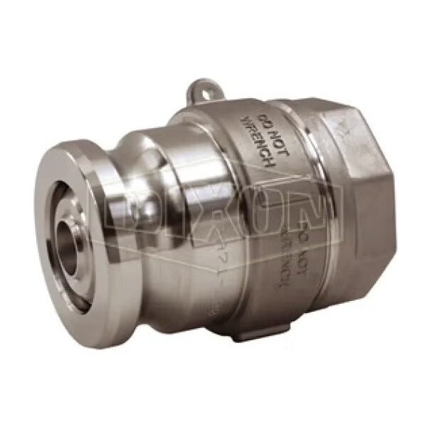 Bayloc Dry Disconnect Cam and Groove Adapter, 1-1/2 x 2 in, FNPT x Adapter, SS, Domestic