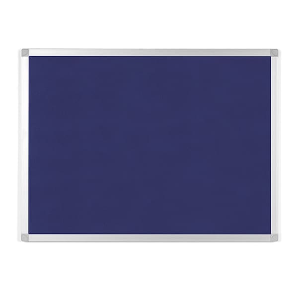 Blue Felt Bulletin Board, 18" X 24", Aluminum Frame