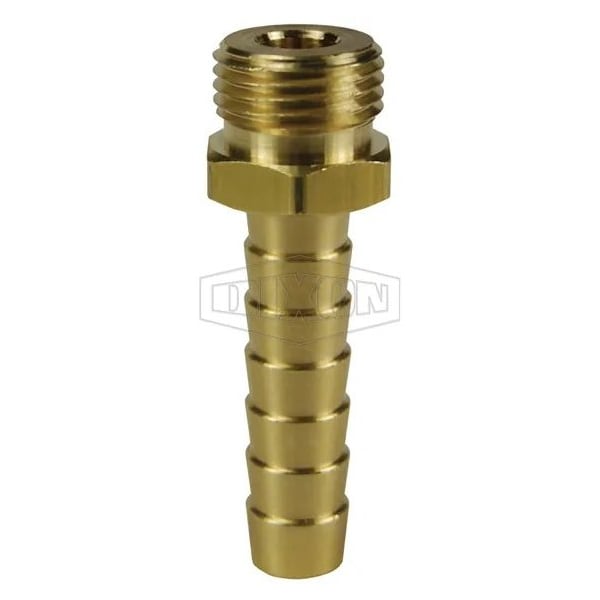 Long Shank Hose Coupling, 1/2 x 3/4 in Nominal, Hose x Male NPSM End Style, Brass