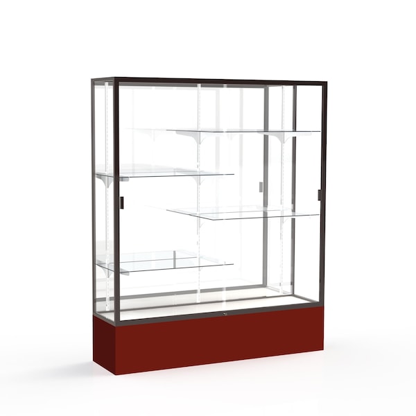 Spirit Floor Display Case 60x72x16, Mirror, Bronze
