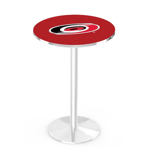 42" Chrome Carolina Hurricanes Pub Table, 36" dia. Top