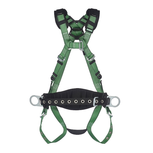 V-Form Construction Harness, Standard, Back & Hip D-Ring, Tongue Buckle Leg Straps, Shoulder Padding