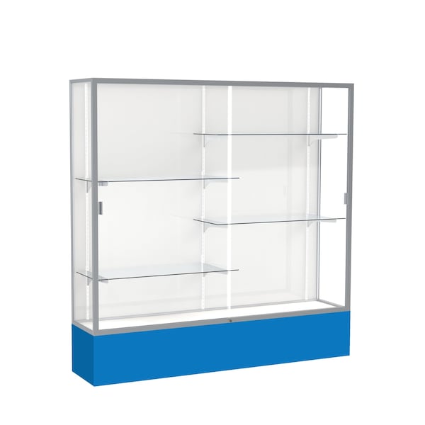 Spirit Floor Display Case 72x72x16, White, Satin