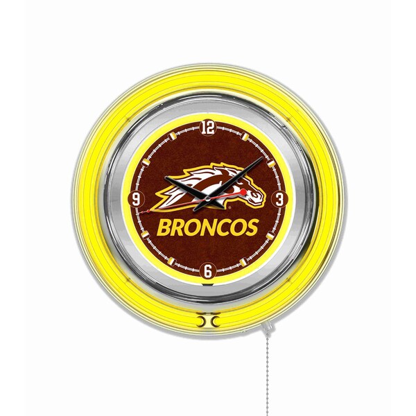Western Michigan University Double Neon 15" Clock
