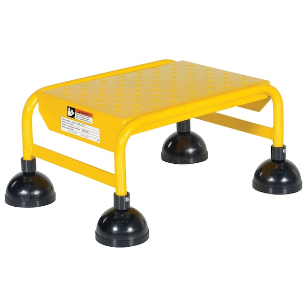 9.5 H Steel Commercial Spring Loaded Rolling Ladder, 1 Steps