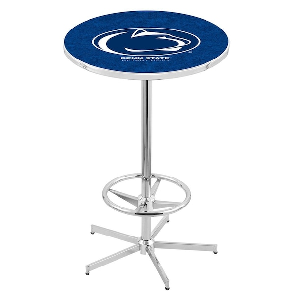 42" Chrome Penn State Pub Table, 36" dia. Top