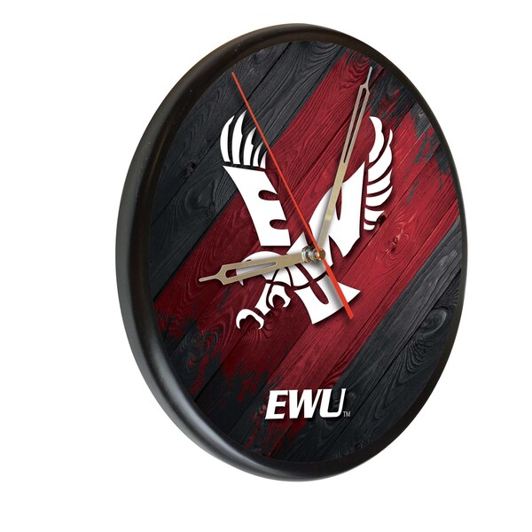 Eastern Washington University 13" Solid Wood Clock