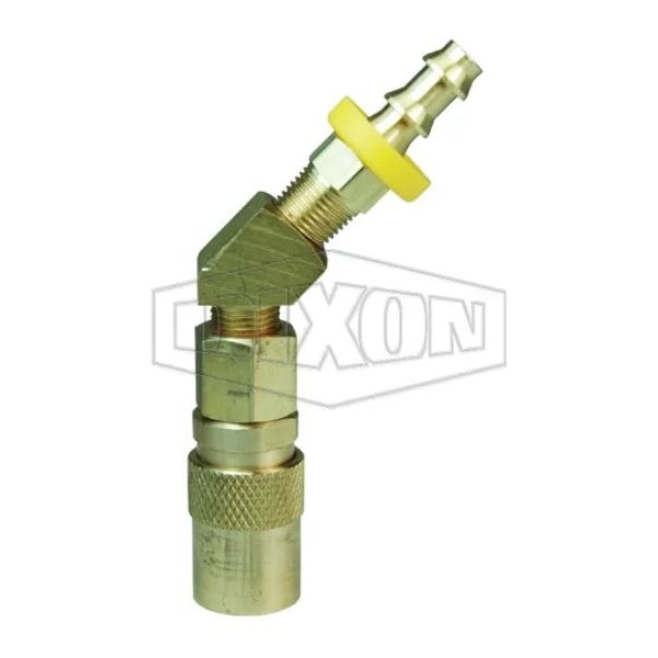 DQC CM Industrial Mold Interchange Valved Coupler, 1/2 in Nominal, Push-Loc Barb, Brass