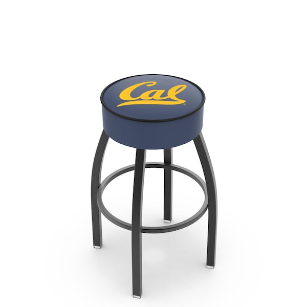 25" 4" Cal Cushion Seat, Blk Wrinkle Base Swivel Bar Stool
