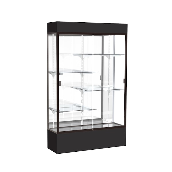 Lighted Floor Display Case 48x80x16, Mirror