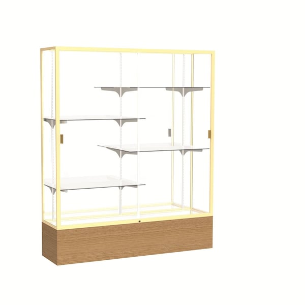 Floor Display Case 60x72x16, Mirror, Champange