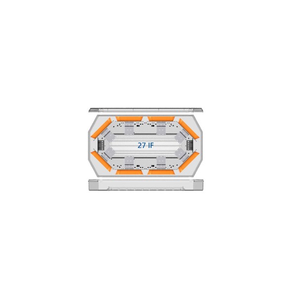 Minibar, 22", 8 Leds, 12Vdc, 27 Ser, Amber
