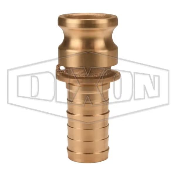 Boss-Lock Type E Cam and Groove Adapter, 6 in, Male Adapter x Hose Shank, Brass, Domestic