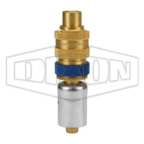 Dix-Lock N Series Bowes Interchange Quick Disconnect Coupler with Male Locking Head Ferrule, 1/2 in