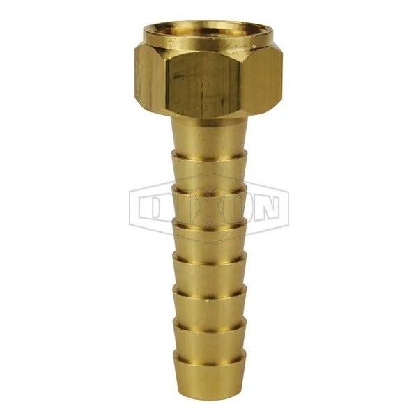 Long Shank Coupling, 3/4 x 1/2 in Nominal, Female NPSM x Hose End Style, Domestic