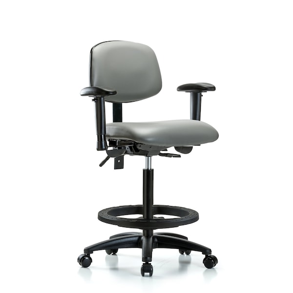 Vinyl Chair, Vinyl, Adjustable Arms