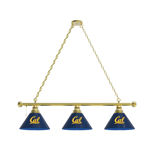 Cal 3 Shade Billiard Light, Brass Fixture