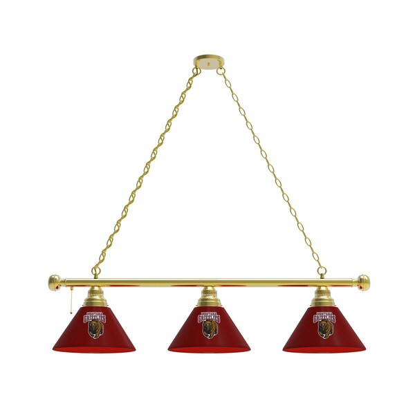 Montana 3 Shade Billiard Light, Brass Fixture