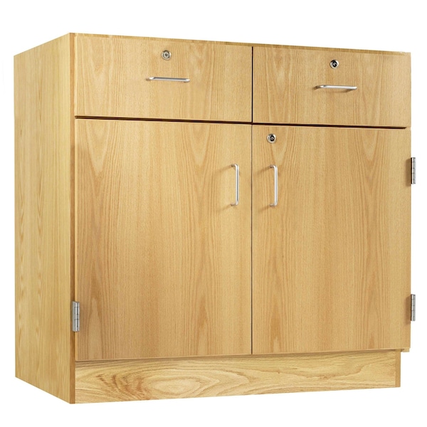 Combo Drawer Storage Cabinet, 35 in H, 36 in W, 2 Drawers