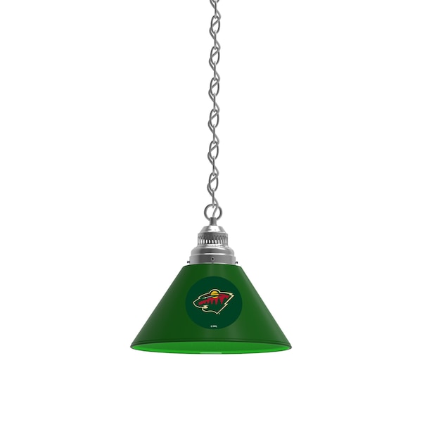 Minnesota Wild Pendant Light, Chrome Fixture