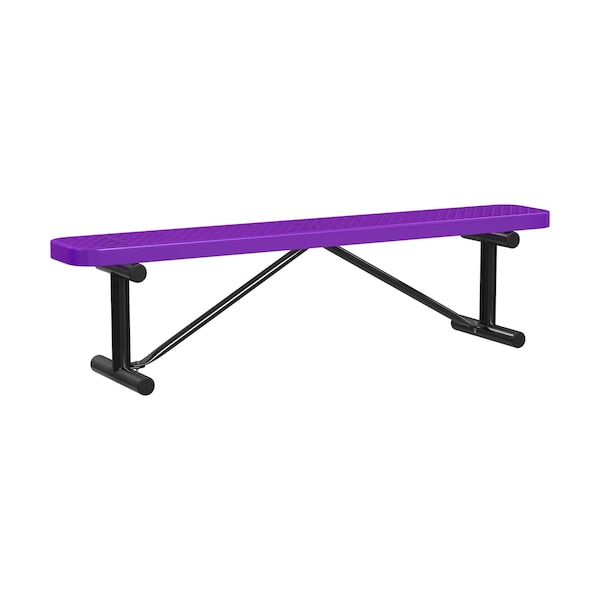 Portable, Bench w/o Back, 6ft., Purple