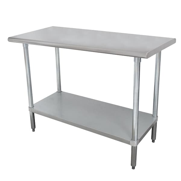 Special Value Work Table 96 in.W x 36 in.D 16 gauge 430 stainless steel top