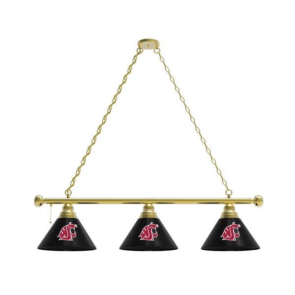 Washington State 3 Shade Billiard Light, Brass Fixture