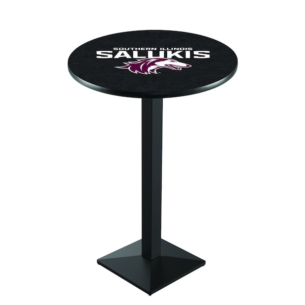42" Blk Wrinkle Southern Illinois Pub Table, 36" dia. Top