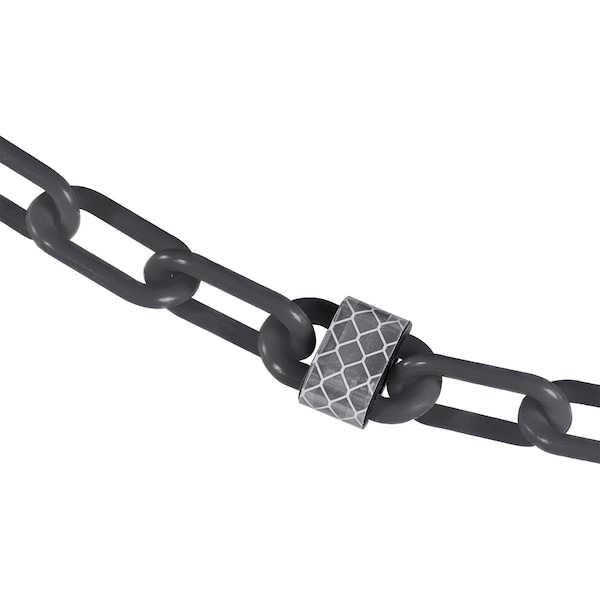 2" x 100' Slate Gray Reflective Plastic Safety Chain