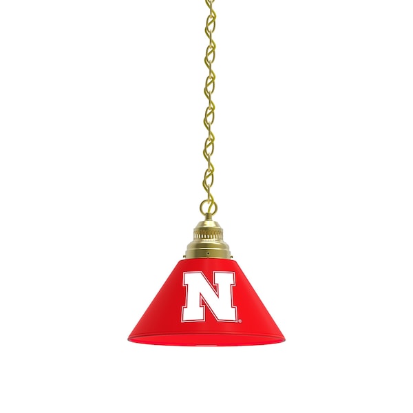 Nebraska Pendant Light, Brass Fixture