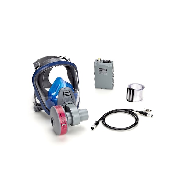 PAPR System, Advantage 3100, Full Facepiece, Rubber Head Harness, Black, Medium