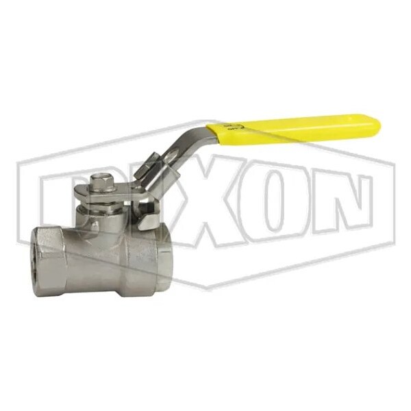 2 pc Ball Valve, 3/8 in Nominal, FNPT End Style, 316 SSss Steel Body, Full Port, PTFE Seal Soft